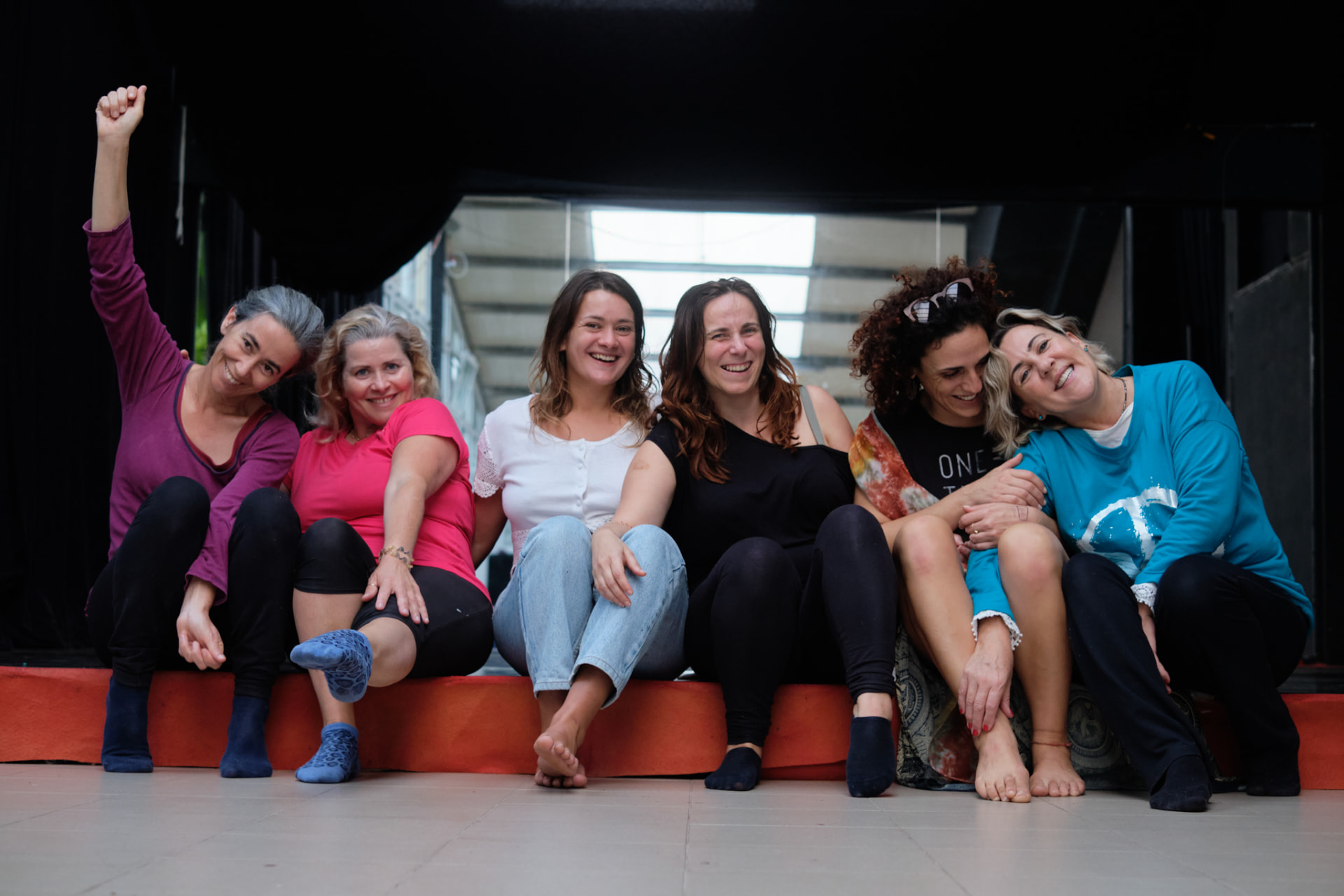 Retrato de grupo das participantes do workshop em Ponta Delgada
